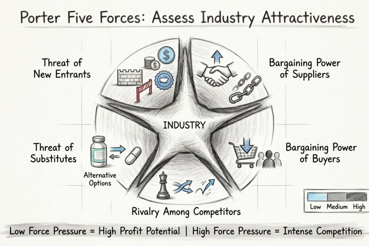 Analyse des cinq forces de Porter expliquée : comment évaluer l’attractivité d’un secteur en 10 minutes Analyse des cinq forces de Porter expliquée : comment évaluer l’attractivité d’un secteur en 10 minutes