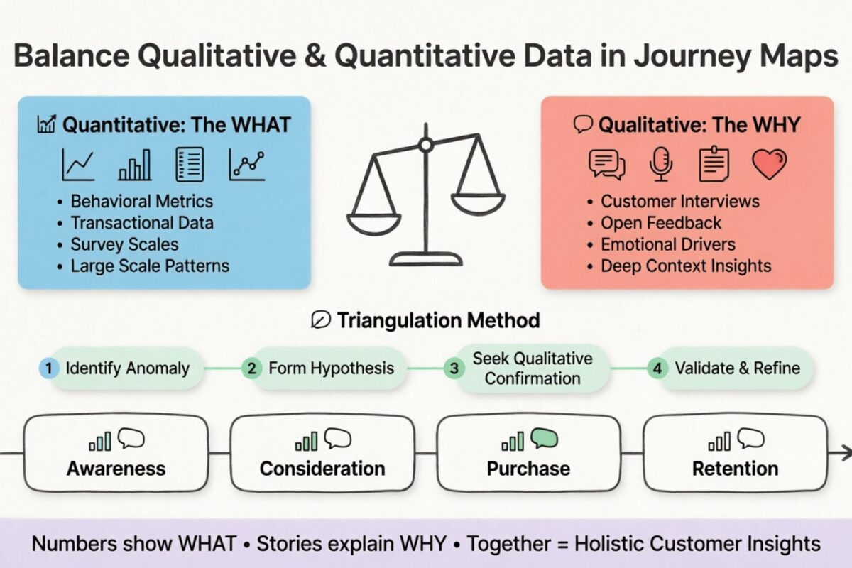 Equilíbrio entre Dados Qualitativos e Quantitativos nos Mapas da Jornada do Cliente Equilíbrio entre Dados Qualitativos e Quantitativos nos Mapas da Jornada do Cliente