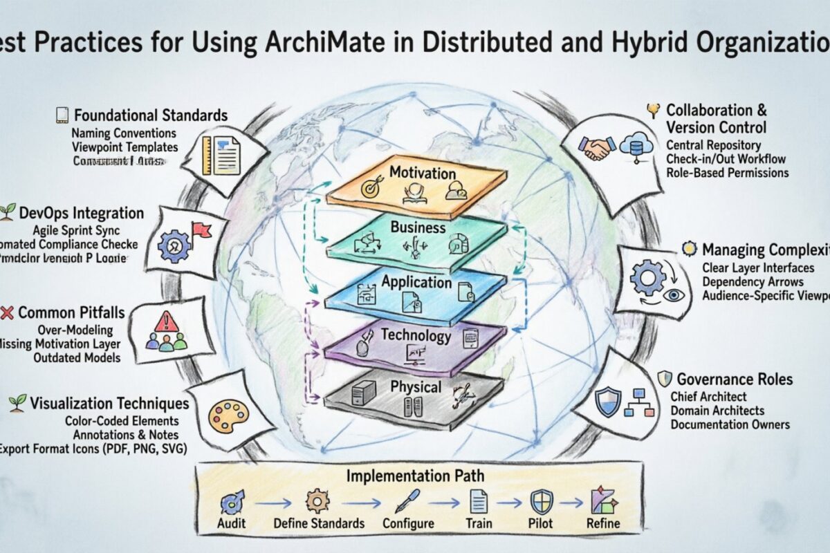 Best Practices for Using ArchiMate in Distributed and Hybrid Organizations