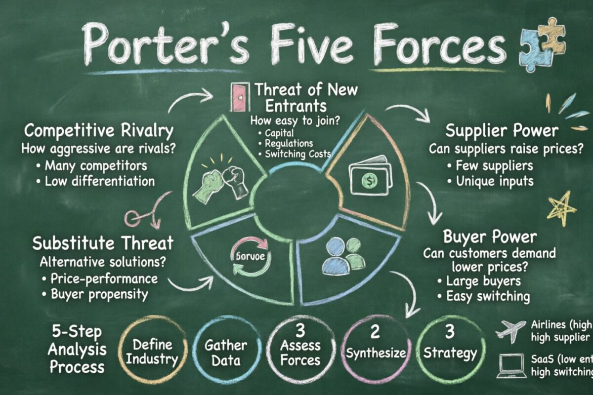 Porter Five Forces Analysis: A Beginner’s Quick Start Guide to Understanding Industry Competition