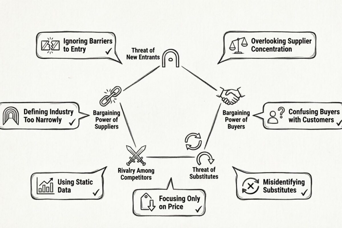 Porter Five Forces Analysis: Common Mistakes New Strategy Students Make (And How to Avoid Them)