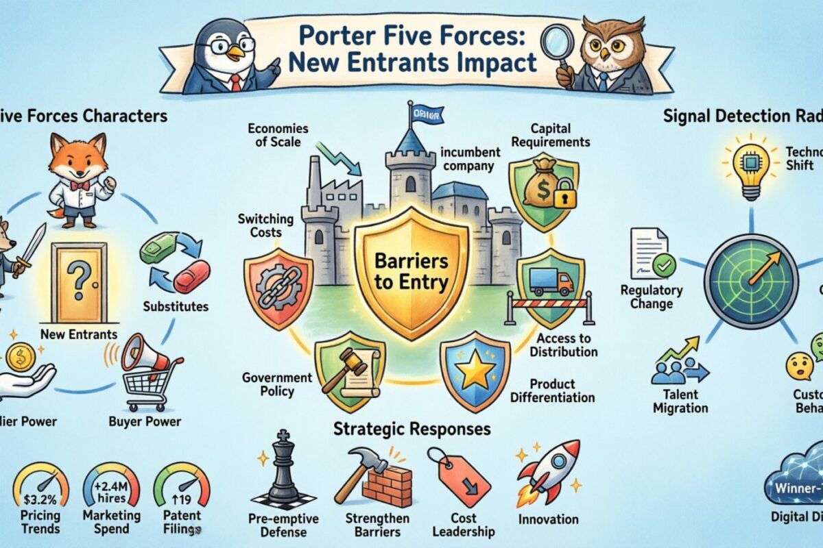 Porter Five Forces Analysis: How New Entrants Shape Industry Dynamics (And How to Predict Them)