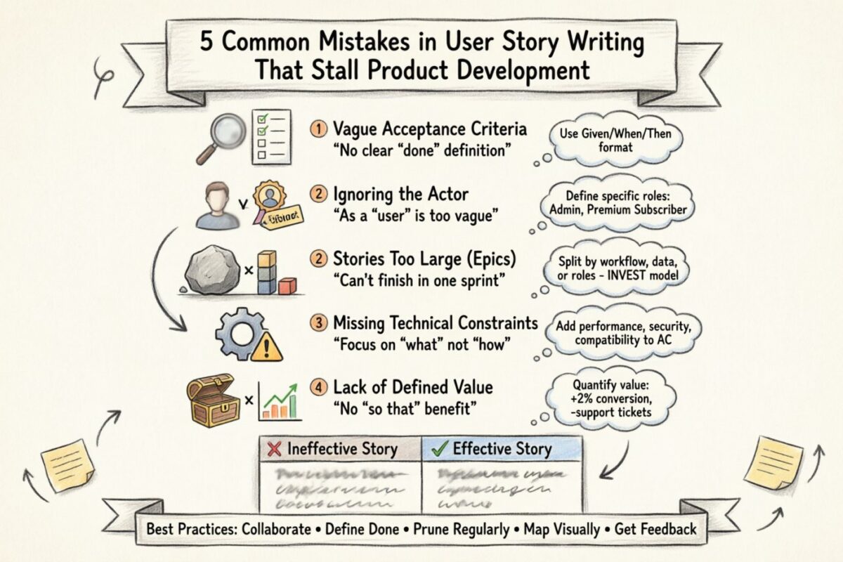 5 Common Mistakes in User Story Writing That Stall Product Development