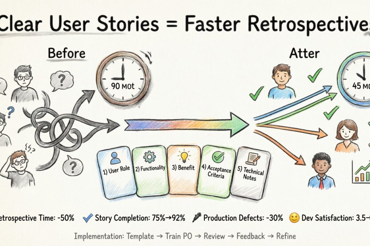 Case Study: How a Clear User Story Format Reduced Dev Team Retrospective Time