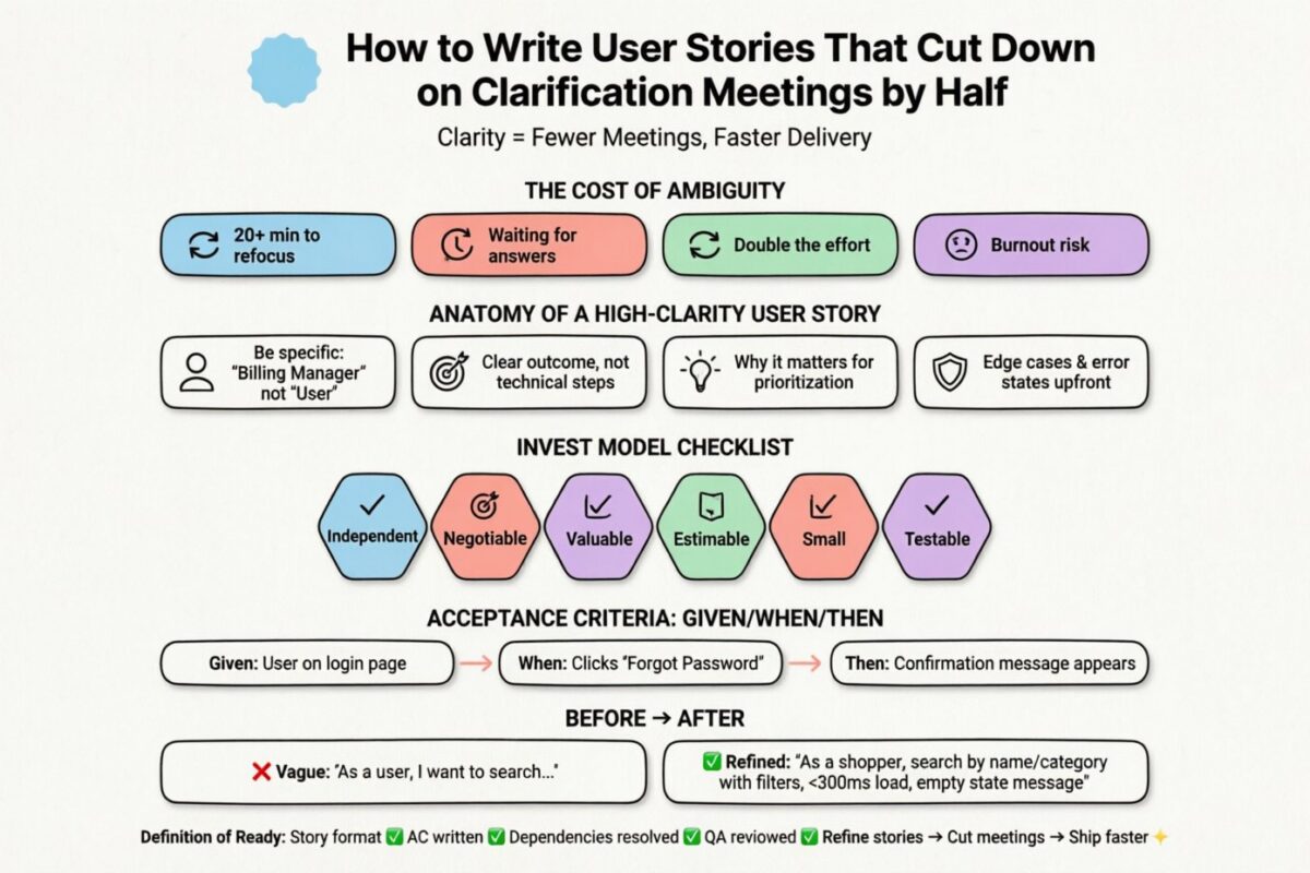 How to Write User Stories That Cut Down on Clarification Meetings by Half