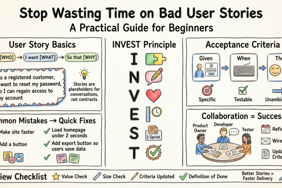 Stop Wasting Time on Bad User Stories: A Practical Tutorial for Beginners