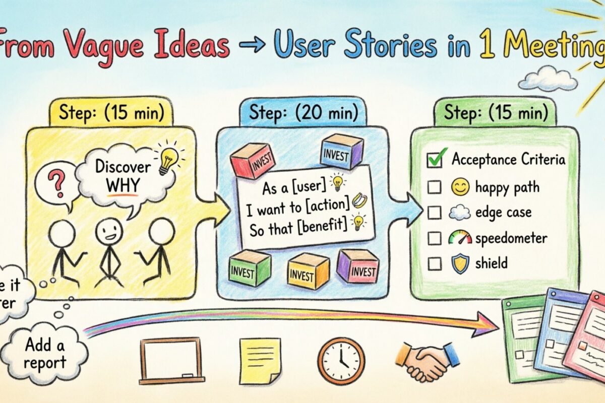 How to Turn Vague Stakeholder Ideas into Actionable User Stories in One Meeting