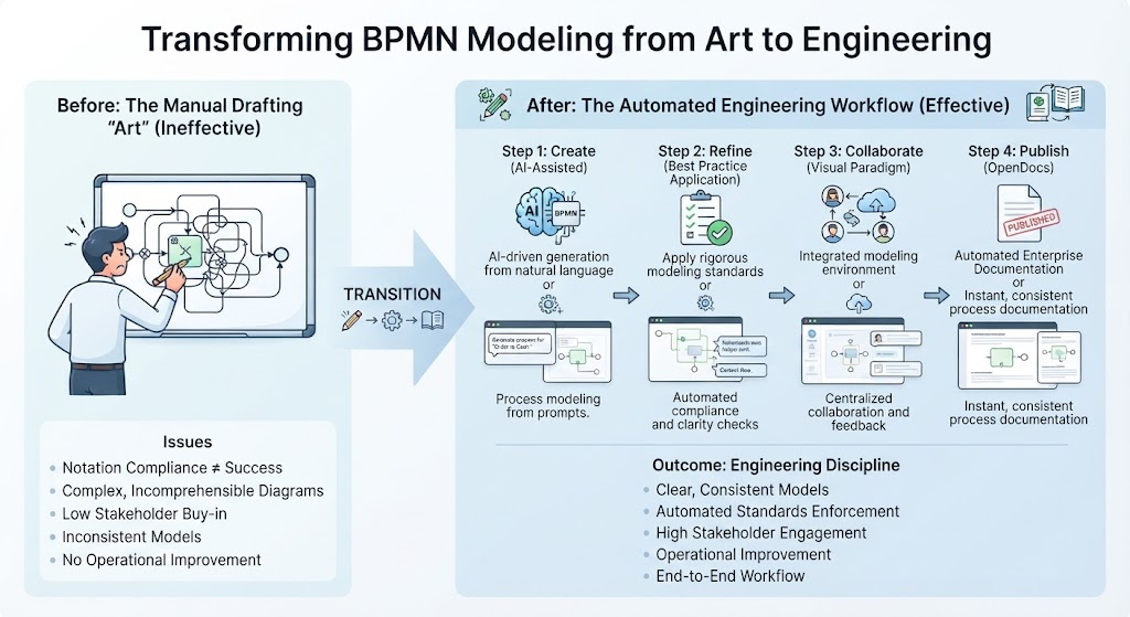 Transforming BPMN Modeling From Art to Enginnering